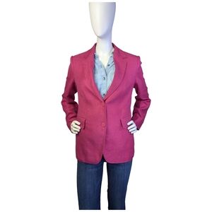MaxMara Studio Italian Linen Blazer | Fuchsia Hot Pink | Max Mara | XXS/XS